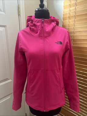 The North Face Women's Bright Pink Hooded Softshell Jacket